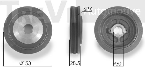 TREVI AUTOMOTIVE skriemulys, alkūninis velenas PC1055